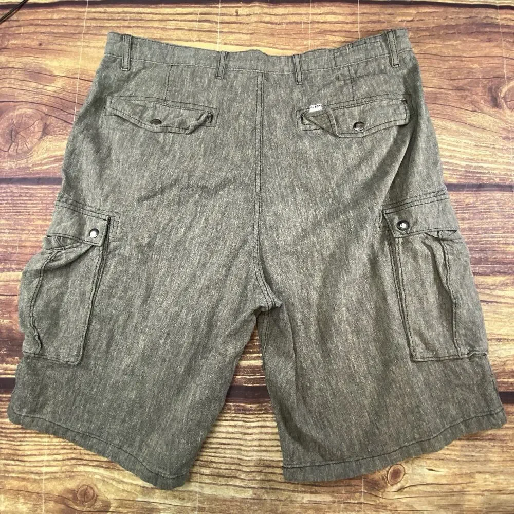 Levi Strauss Gray Cargo Shorts Mens 38 Utility Outdoor Ripstop Waterless Pockets